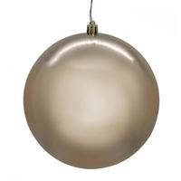 Vickerman 4" Rose Gold Shiny Seamless UV Drilled Christmas Ornament (6 Pack)