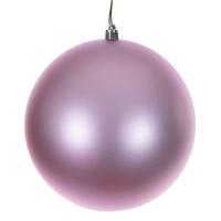 Vickerman 4" Pink Matte Seamless UV Drilled Christmas Ornament (6 Pack)