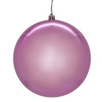 Vickerman 4" Pink Shiny Seamless UV Drilled Christmas Ornament (6 Pack)