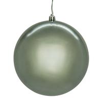 Vickerman 4" Pewter Shiny Seamless UV Drilled Christmas Ornament (6 Pack)
