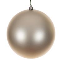 Vickerman 4.75" Champagne Matte / Seamless Ball Ornament (4 pack)