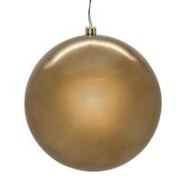 Vickerman 4.75" Mocha Shiny / Seamless Ball Ornament (4 pack)