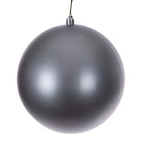 Vickerman 4.75" Pewter Matte / Seamless Ball Ornament (4 pack)