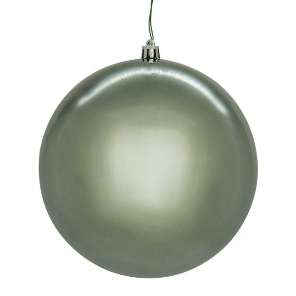 4.75" Pewter Shiny / Seamless Ball Ornament (4 pack)