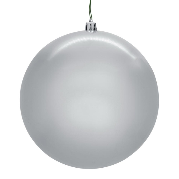6" Silver Pearl Ball Ornament (4 pack)