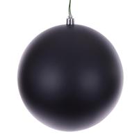 Vickerman 6" Black Matte Ball Ornament (4 Pack)