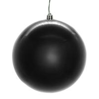 Vickerman 6" Black Pearl Ball Ornament (4 pack)