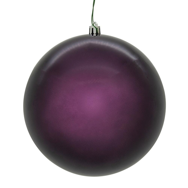 6" Plum Pearl Ball Ornament (4 pack)