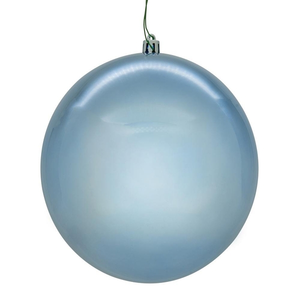 6" Periwinkle Shiny Ball Ornament (4 Pack)