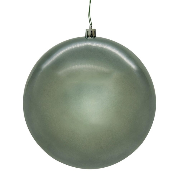6" Pewter Pearl Ball Ornament (4 pack)