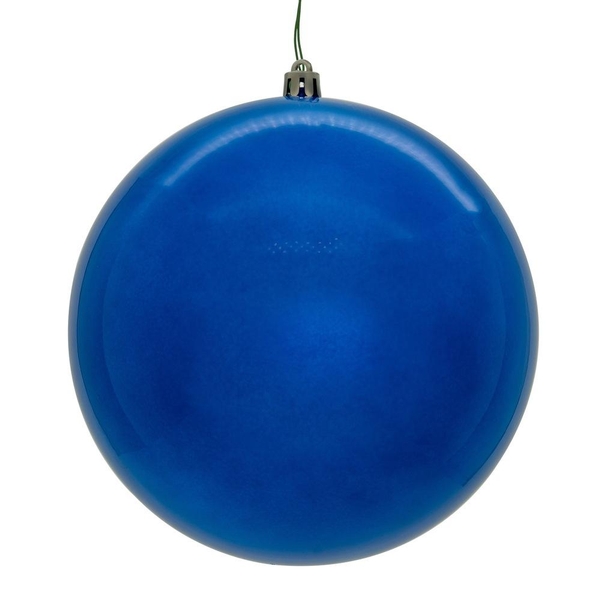 8" Blue Pearl Seamless UV Drilled Christmas Ornament
