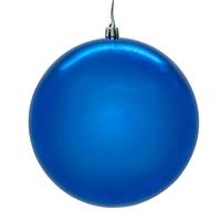 Vickerman 8" Blue Shiny Seamless UV Drilled Christmas Ornament
