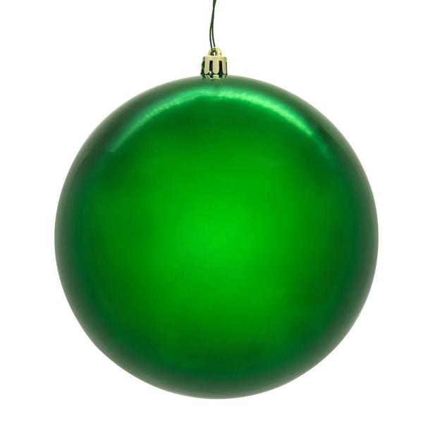 8" Green Shiny Seamless UV Drilled Christmas Ornament