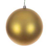 Vickerman 8" Gold Matte Seamless UV Drilled Christmas Ornament