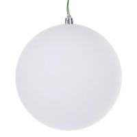 Vickerman 8" White Matte Seamless UV Drilled Christmas Ornament