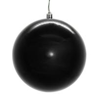 Vickerman 8" Black Shiny Seamless UV Drilled Christmas Ornament