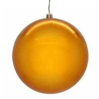 Vickerman 8" Burnish Orange Shiny Seamless UV Drilled Christmas Ornament
