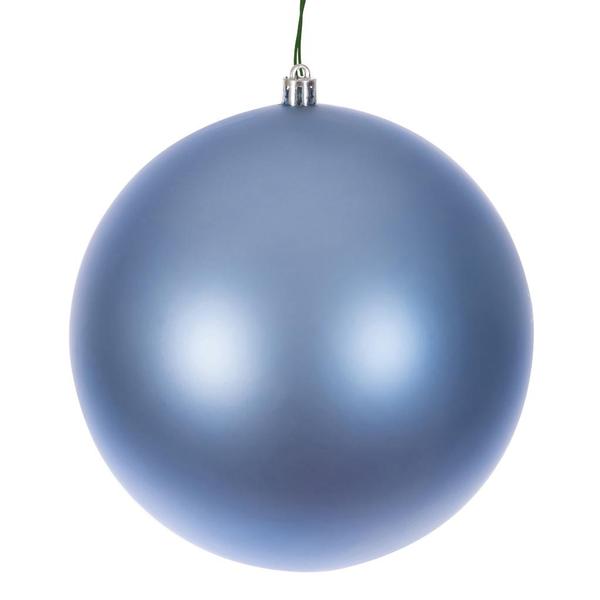 8" Periwinkle Matte Seamless UV Drilled Christmas Ornament