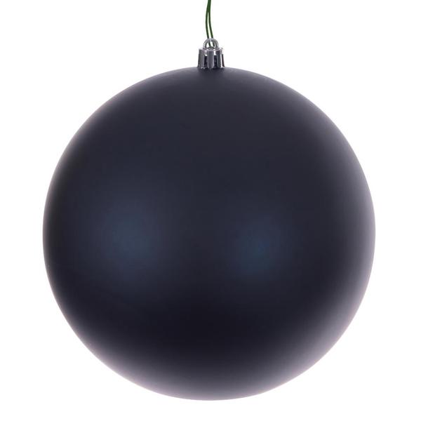 8" Midnight Blue Matte Seamless UV Drilled Christmas Ornament