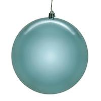 Vickerman 8" Baby Blue Shiny Seamless UV Drilled Christmas Ornament