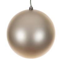 Vickerman 8" Champagne Matte Seamless UV Drilled Christmas Ornament