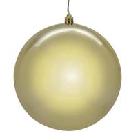 Vickerman 8" Champagne Shiny Seamless UV Drilled Christmas Ornament