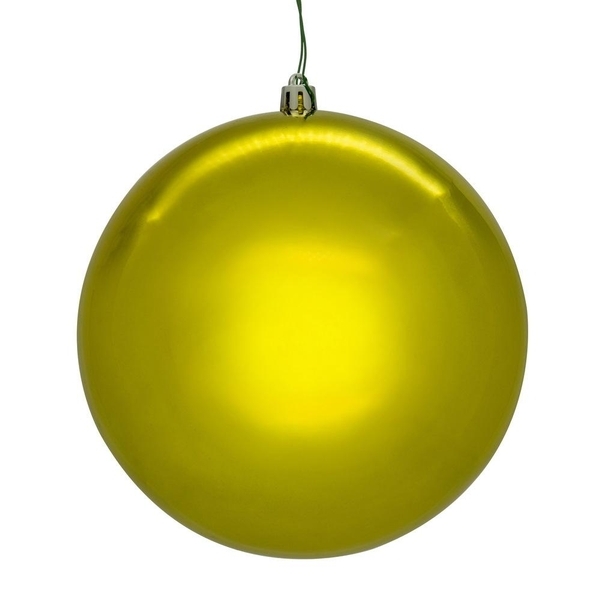 8" Lime Shiny Seamless UV Drilled Christmas Ornament