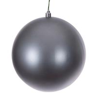 Vickerman 8" Pewter Matte Seamless UV Drilled Christmas Ornament