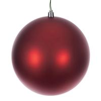 Vickerman 10" Red Matte Seamless Ball Ornament