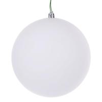 Vickerman 10" White Matte Seamless Ball Ornament