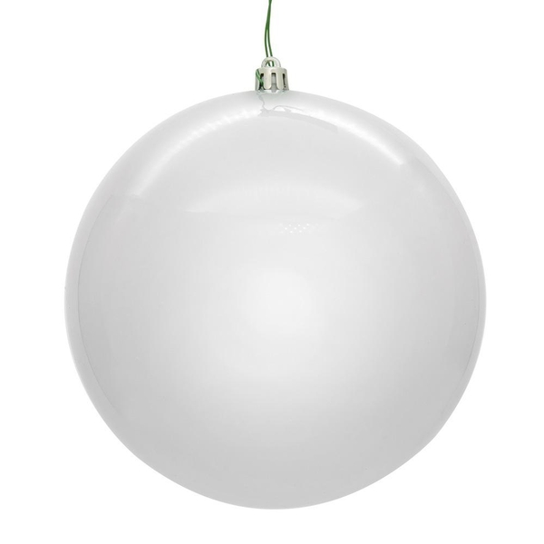 10" White Pearl Ball Ornament