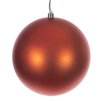 Vickerman 10" Burnish Orange Matte Seamless Ball Ornament