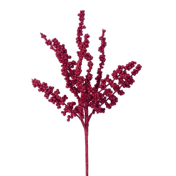 18" Red Glittery Berry Artificial Spray (3 Pack)