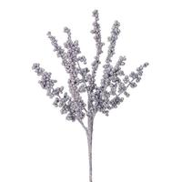Vickerman 18" Silver Glittery Berry Artificial Spray (3 Pack)