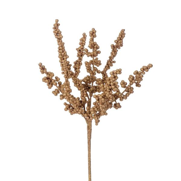 18" Gold Glittery Berry Artificial Spray (3 Pack)