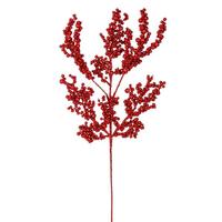 Vickerman 14" Red Glittery Berry Artificial Wired Stem Christmas Pick (3 Pack)