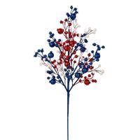 Vickerman 28" Red / White / Blue Berry Spray 2 Pack