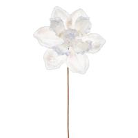 Vickerman 17" Ivory Magnolia Pearl Flower (2 Pack)