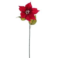 Vickerman 30" Red Poinsettia Artificial Flower Stem (3 Pack)