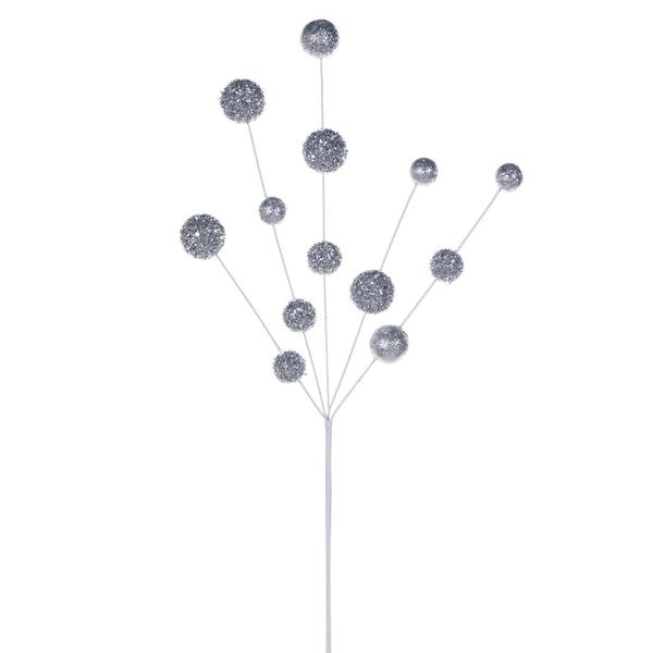 28" Silver Glitter Ball Spray (2 Pack)