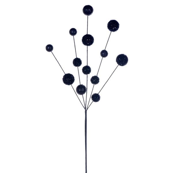 28" Black Glitter Ball Spray (2 Pack)
