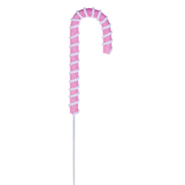 23.5" Pink  Candy Cane Stem (3 Pack)