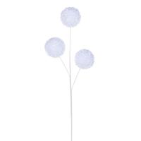 Vickerman 26" White Sequin Triple Ball Spray (2 Pack)