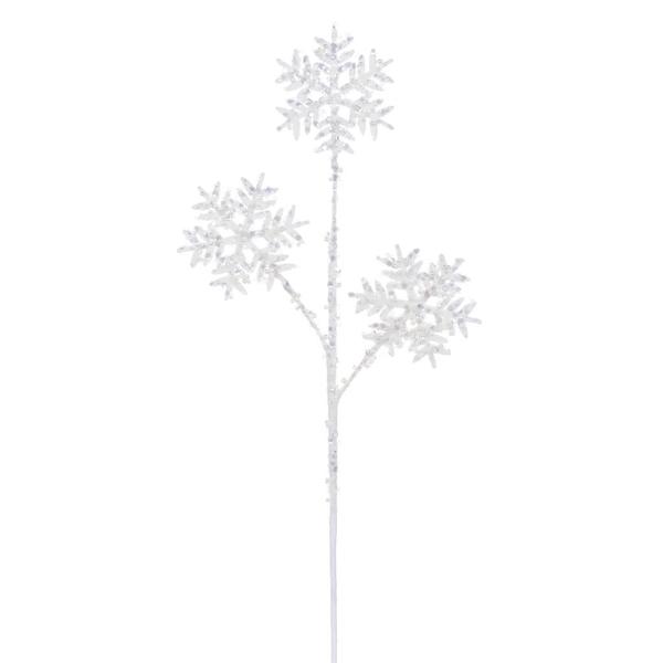 23" White Sequin Snowflake Spray (2 Pack)