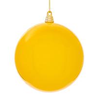 Vickerman 6" Yellow Enamel High Gloss Ball Ornament (4 pack)