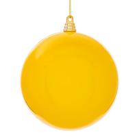 Vickerman 10" Yellow High-Gloss Ball Ornament