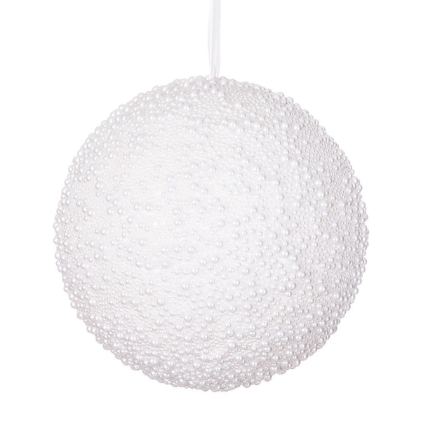 10" White Pearl Ball Ornament 10" White Pearl Ball Ornament