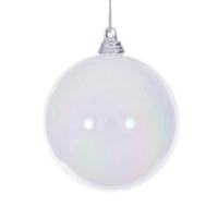 Vickerman 3" White Iridescent Ball Ornament (6 Pack)