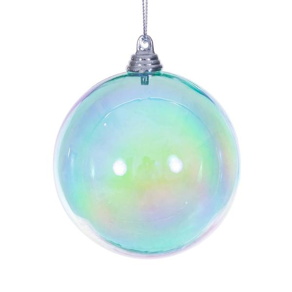 3" Teal Iridescent Ball Ornament (6 Pack)