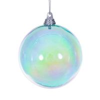 Vickerman 3" Teal Iridescent Ball Ornament (6 Pack)